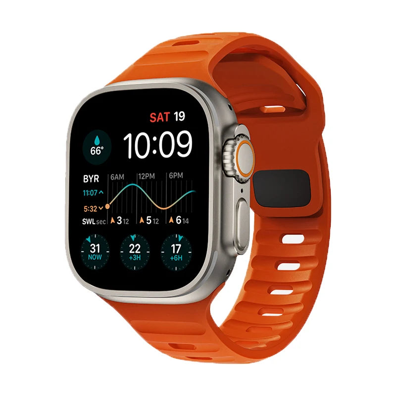 Apple Watch Armband aus chirurgischem Silikon orange