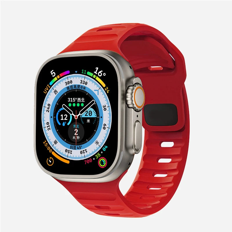 Apple Watch Armband aus chirurgischem Silikon rot