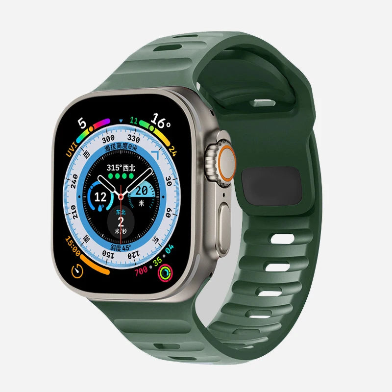 Apple Watch Armband aus chirurgischem Silikon grün
