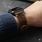 Apple Watch Armband für Herren aus dickem Leder 