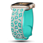 Apple Watch Armband Leopard himmelblau cyan