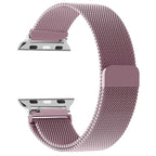 Magnetisches Apple Watch Armband aus fuchsienfarbenem Stahl