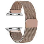Magnetisches Apple Watch Armband aus roségoldfarbenem Stahl