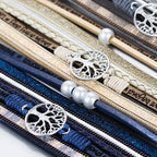 Lebensbaum-Armband mit Lederarmband