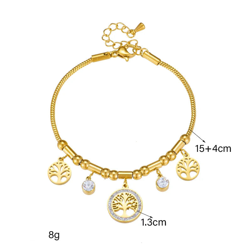 Armband Lebensbaum mit Strass verziert