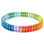 Orangefarbenes Regenbogen-Armband