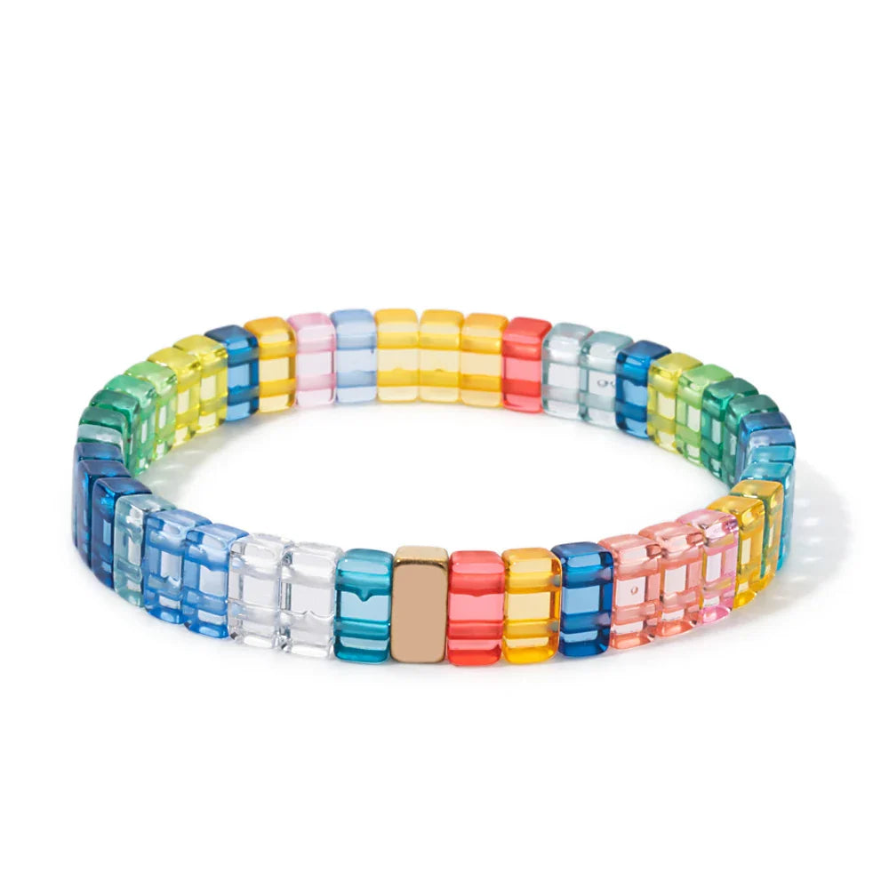 Rosa Regenbogen-Armband