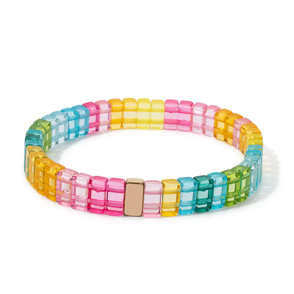 Grünes Regenbogen-Armband