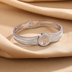 Armband mit Lebensbaum und silbernem Kristall