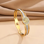 Armband mit Lebensbaum und goldenem Kristall