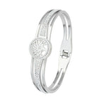 Armband mit Lebensbaum und silbernem Kristall