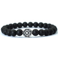Armband mit Kompass Windrose aus Natursteinen Onyx
