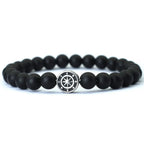 Armband mit Kompass Windrose aus Natursteinen Onyx