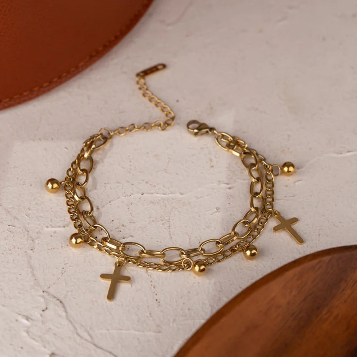 Armband mit christlichem Kreuz