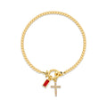 Armband mit Kreuz und Geburtsstein