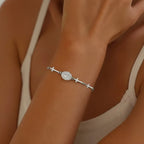 Armband mit Medaille der Jungfrau Maria und Kreuz in Silber
