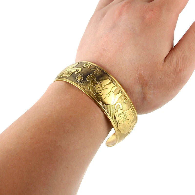 Gourmette-Armband mit tibetischen buddhistischen Elefanten 