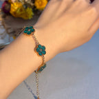 Armband mit Blumen für Damen grün