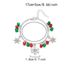 Armband mit Schneeflocken und Weihnachtskugeln