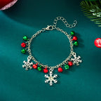 Armband mit Schneeflocken und Weihnachtskugeln