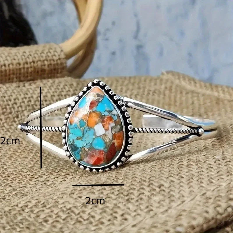 Armband mit Wassertropfen und Türkis