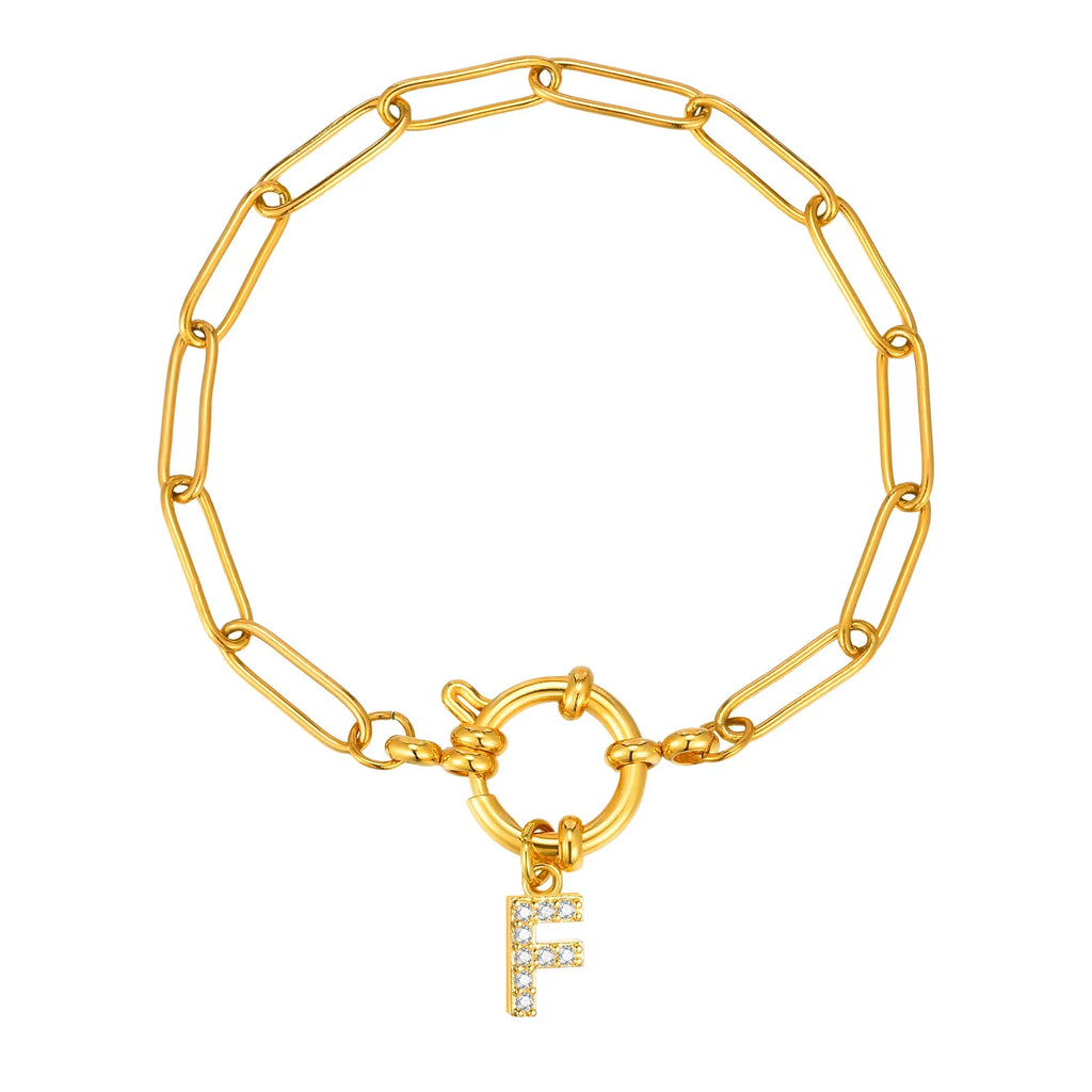 Personalisertes Armband mit Initiale f