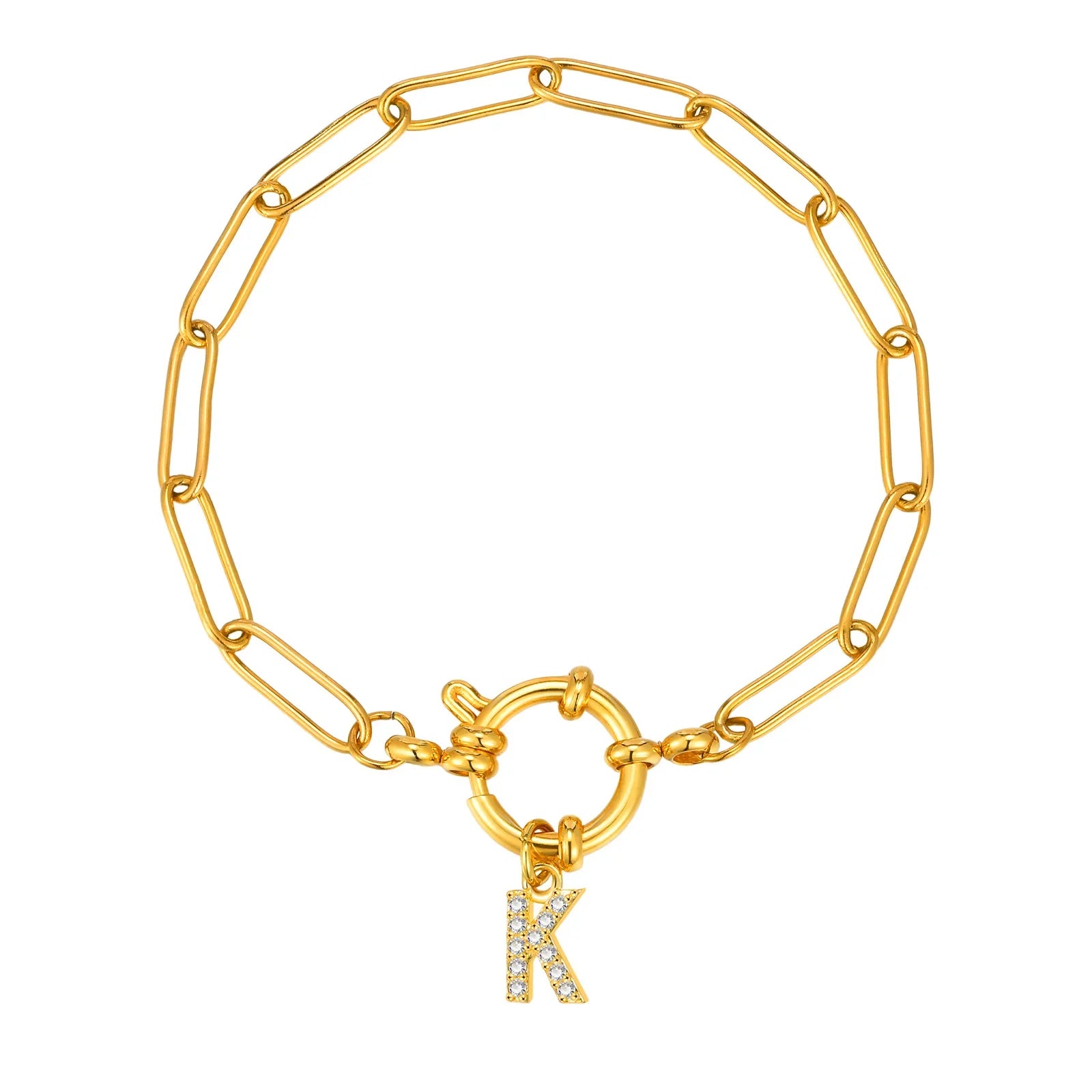 Personalisertes Armband mit Initiale k