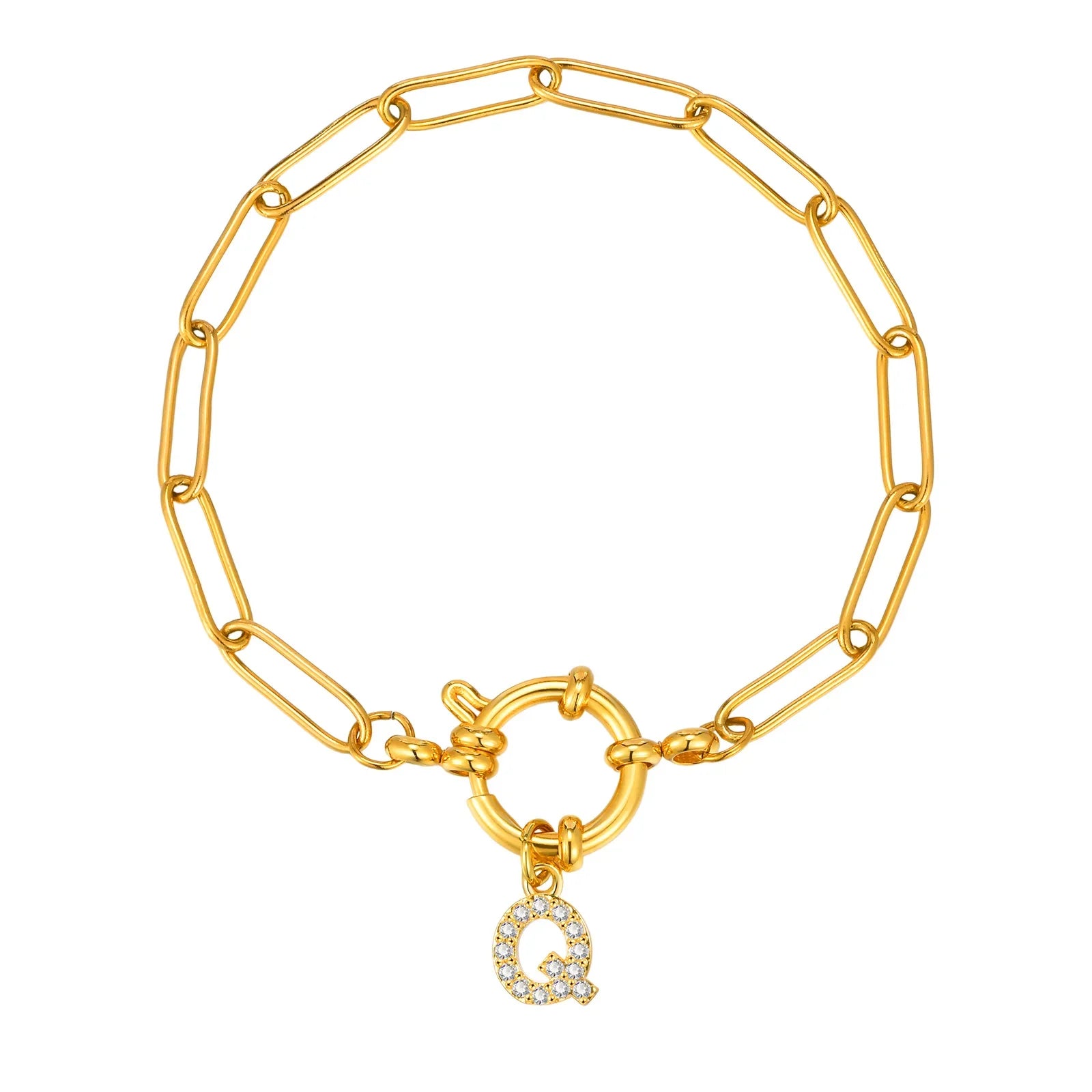 Personalisertes Armband mit Initiale q