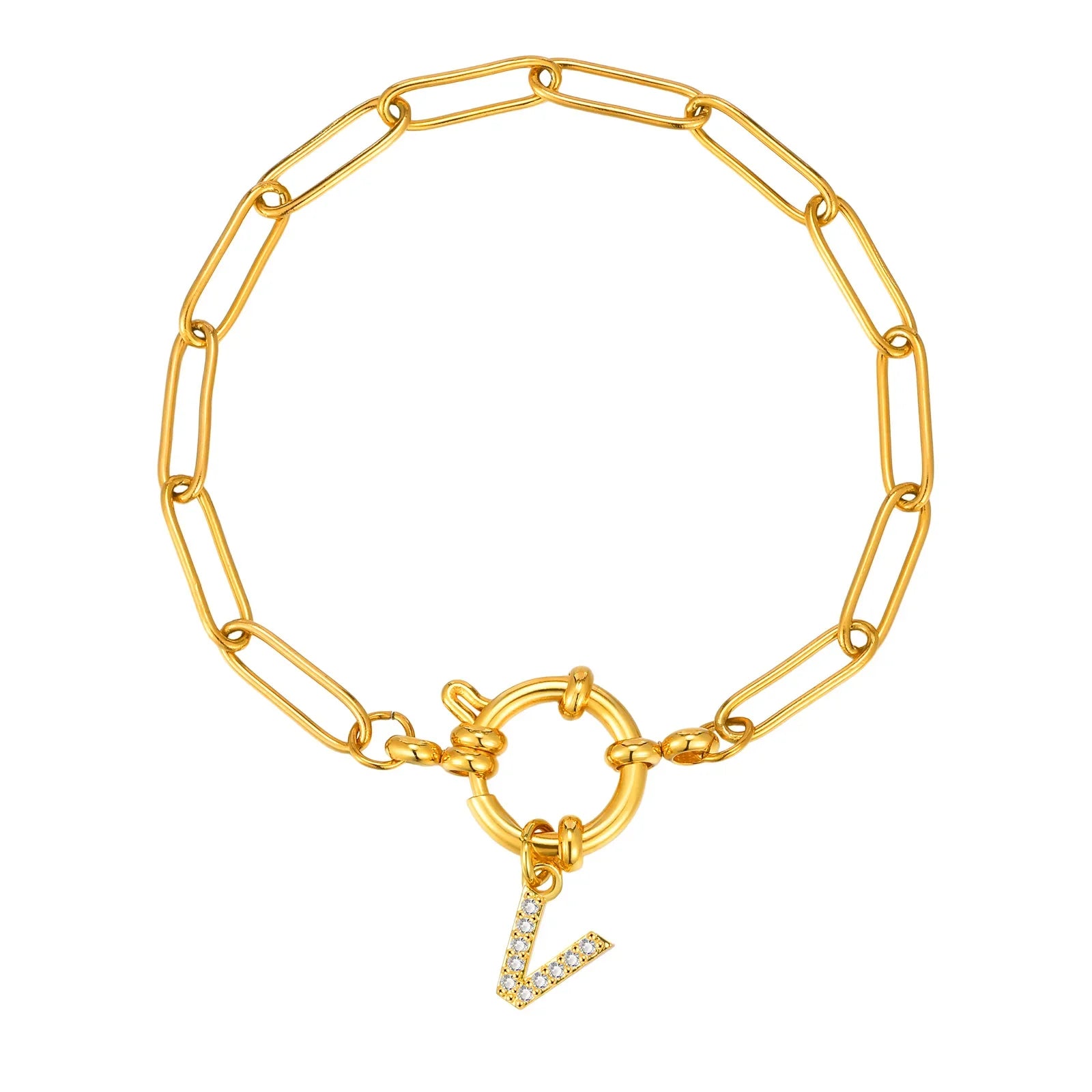 Personalisertes Armband mit Initiale v