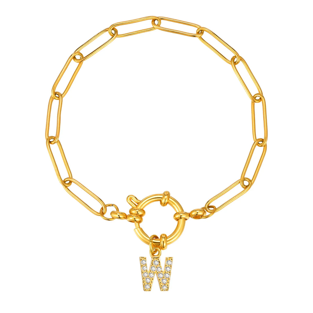 Personalisertes Armband mit Initiale w