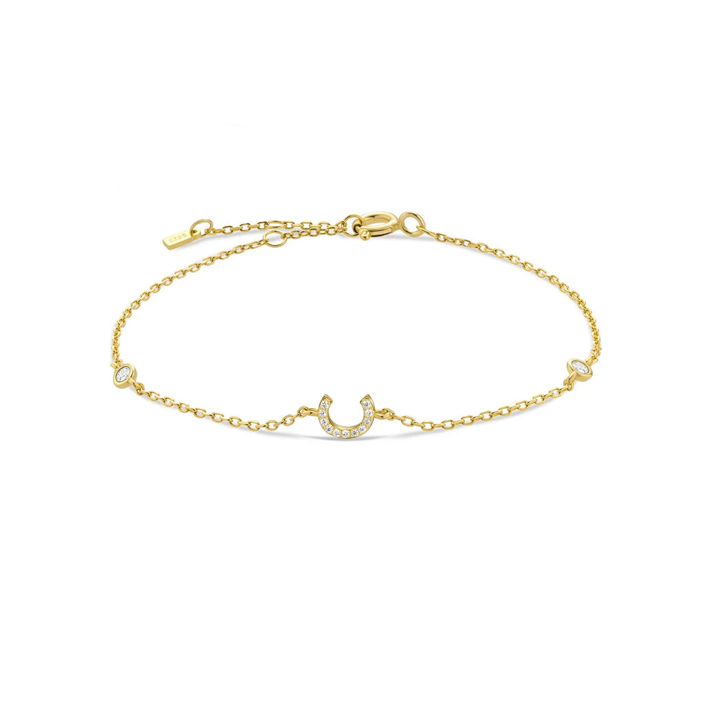 Armband mit Initiale aus goldenen Strasssteinen c