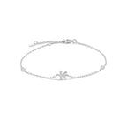 Armband mit Initiale aus silbernen Strasssteinen k