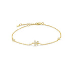 Armband mit Initiale aus goldenen Strasssteinen k