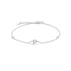 Armband mit Initiale aus silbernen Strasssteinen p