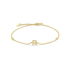 Armband mit Initiale aus Gold-Strass r