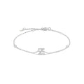 Armband mit Initiale aus silbernen Strasssteinen z
