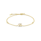 Armband mit Initiale aus goldenen Strasssteinen z
