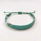 Armband mit grünen geometrischen Keffiyeh-Mustern