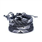Armband mit arabischem Keffiye-Muster für Herren oder Damen in Schwarz