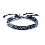Armband mit arabischem Keffiye-Muster für Herren oder Damen in Schwarz