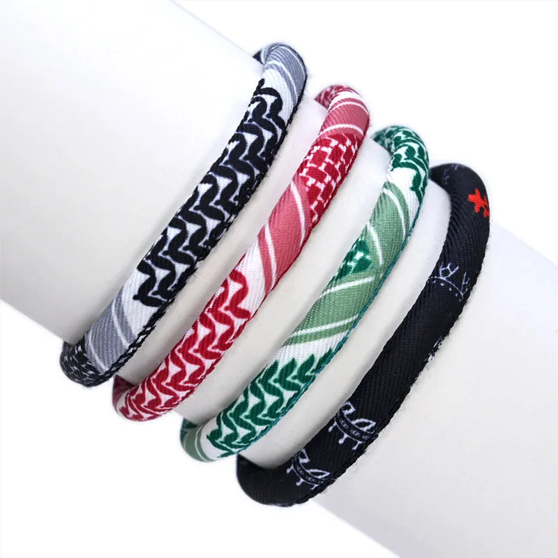 Armband mit arabischem Keffiye-Muster für Herren oder Damen in Grün