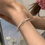 Armband mit Schleife für Damen, weiß