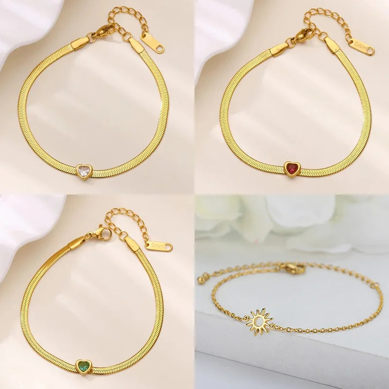 Armband mit herzförmigem Geburtsstein
