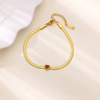 Armband mit herzförmigem Geburtsstein
