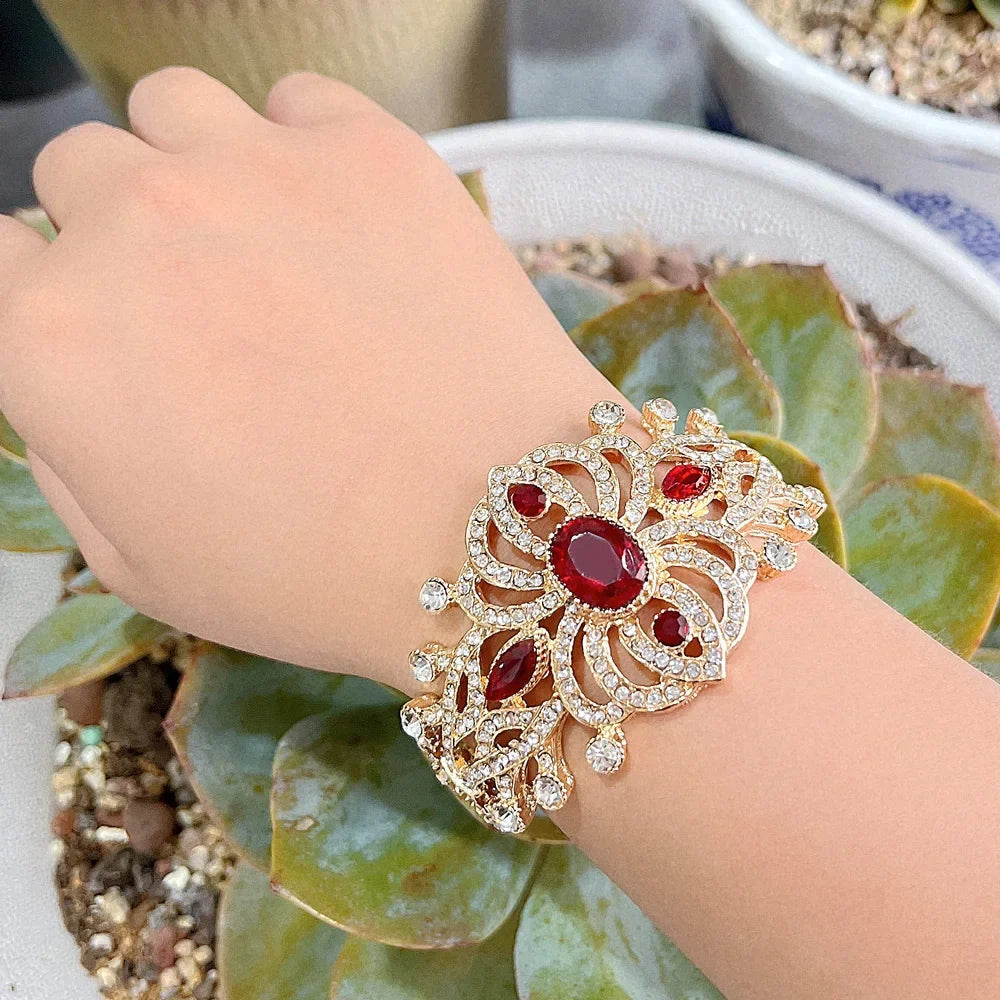 Armband mit Strass und Steinen arabisch muslimisch Hochzeit rot