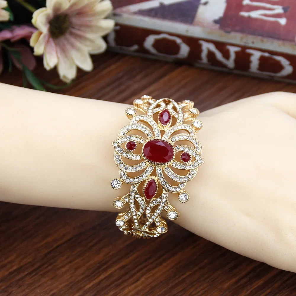 Armband mit Strass und Steinen arabisch muslimisch Hochzeit rot