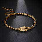 Armband mit arabischer Fatima-Hand in Gold oder Silber