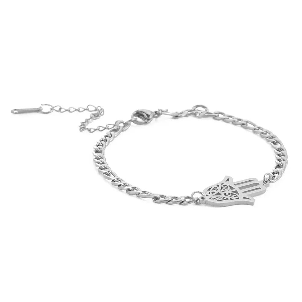 Armband mit arabischer Fatima-Hand in Gold oder Silber