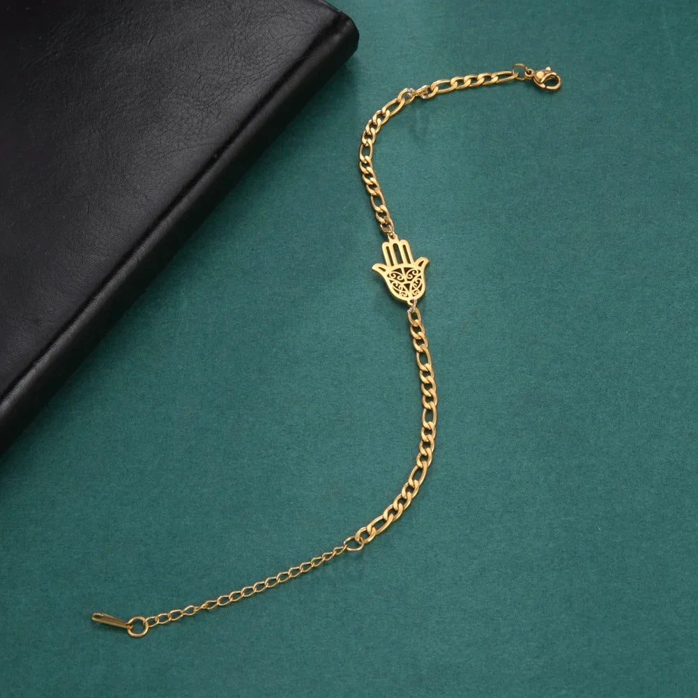 Armband mit arabischer Fatima-Hand in Gold oder Silber