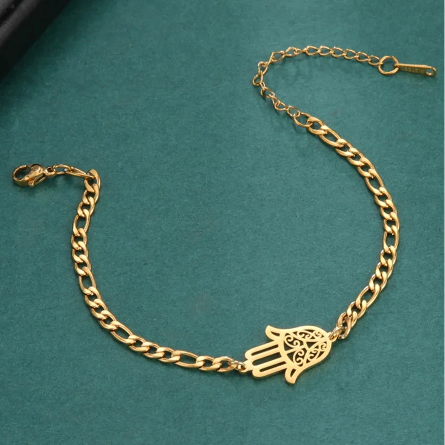 Armband mit arabischer Fatima-Hand in Gold oder Silber